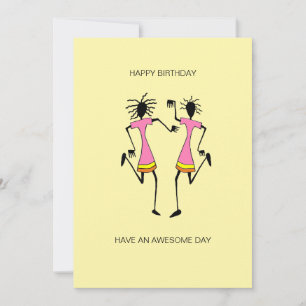 Tarjeta Resumen: El arte africano asombroso cumpleaños Fie