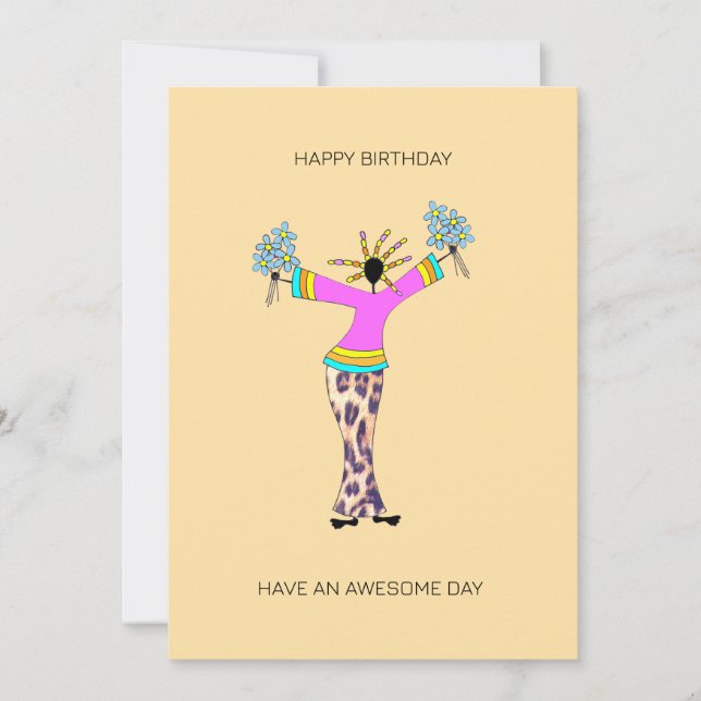 Tarjeta Resumen El arte africano es una felicidad cumpleañ (Anverso)