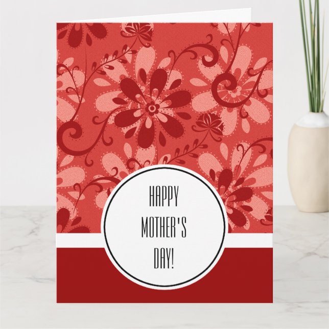 Tarjeta Resumen Floral roja (Anverso)