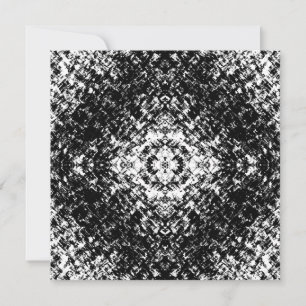 Tarjeta Resumen Hipnótico Arte Moderno Blanco Y Negro