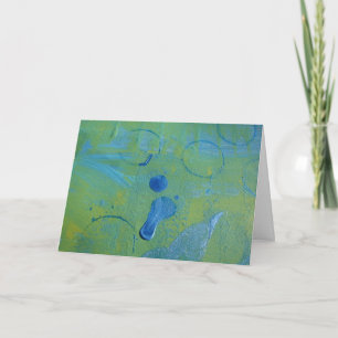 Tarjeta Resumen Juego de pintura azul y verde Cumpleaños