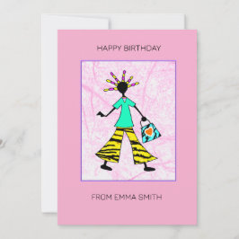 Tarjeta Resumen maravilloso y elegante cumpleaños de una d