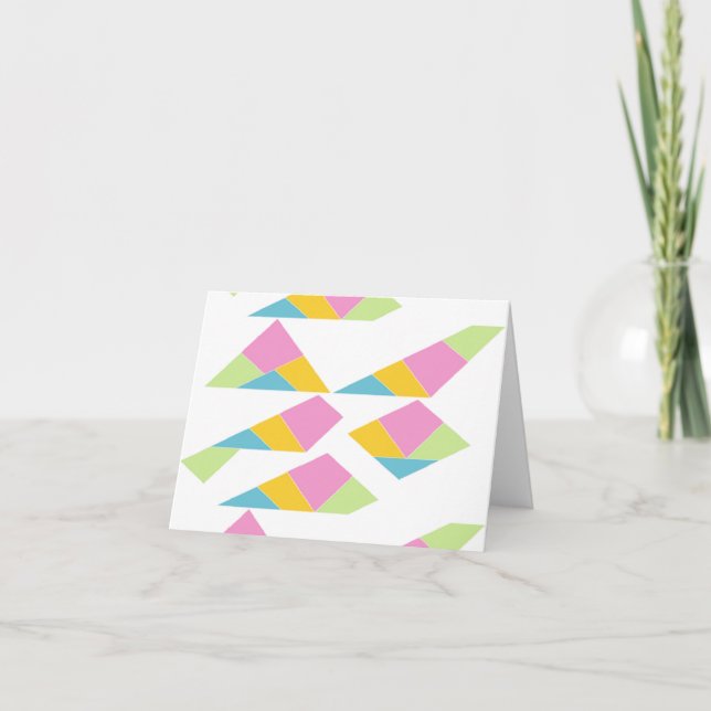 Tarjeta Resumen multicolor sobre blanco (Anverso)