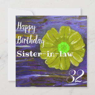 Tarjeta Resumen Personalizado de Flores Hermana Cumpleaños