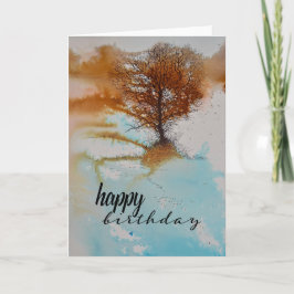 Tarjeta Resumen Pintando el arte del árbol de paisajes cum