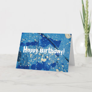 Tarjeta Resumen Pintura mixta de medios, ¡Feliz cumpleaños