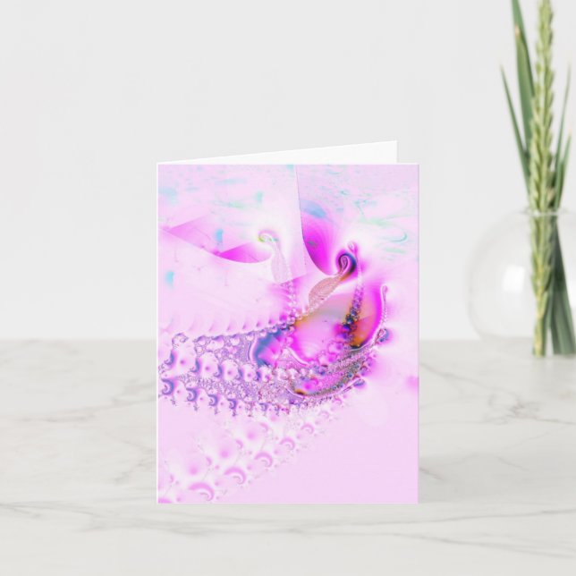 Tarjeta Resumen "Rosa" Arte Notecard (Anverso)