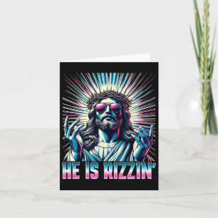 Tarjeta Resurrección Graciosa Pascua Rizz Es Rizzin Jesús