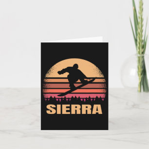 Tarjeta Ret de snowboard Sierra Nevada al aire libre Vinta