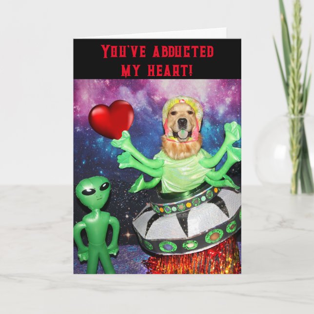 Tarjeta Retención dorada Valentine Alien (Anverso)