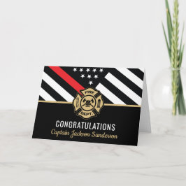 Tarjeta Retirada del bombero del Departamento de Bomberos