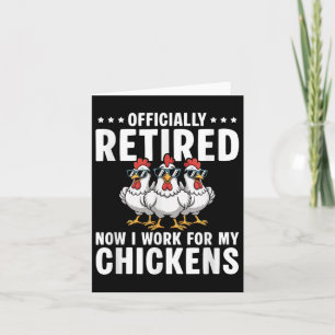 Tarjeta Retirado Ahora Trabajo Para Mis Pollos - Jubilació