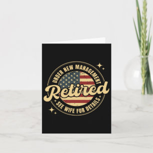 Tarjeta Retirado Bajo Nuevo Manejo Consulte A La Esposa Pa