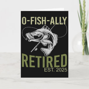 Tarjeta Retirado O-pescar-ialmente Est 2025 Pescador Pesca