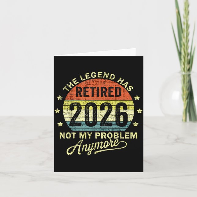 Tarjeta Retired 2026 Retirement 2026  (Anverso)