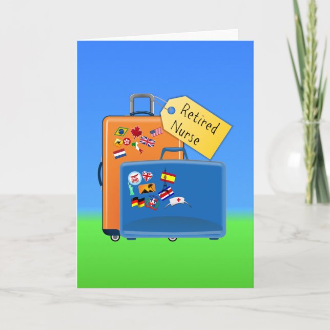 Tarjeta Retired Nurse, Packed and Ready to Go (Anverso)