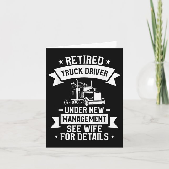 Tarjeta Retired Truck Driver Funny Retirement Quote For A  (Anverso)