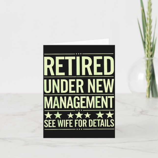 Tarjeta Retirement Art For Men Dad Husband Retired Retirem (Anverso)