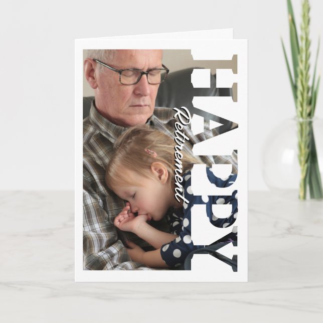 Tarjeta Retirement Photo Card | Personalized Retirement  (Anverso)