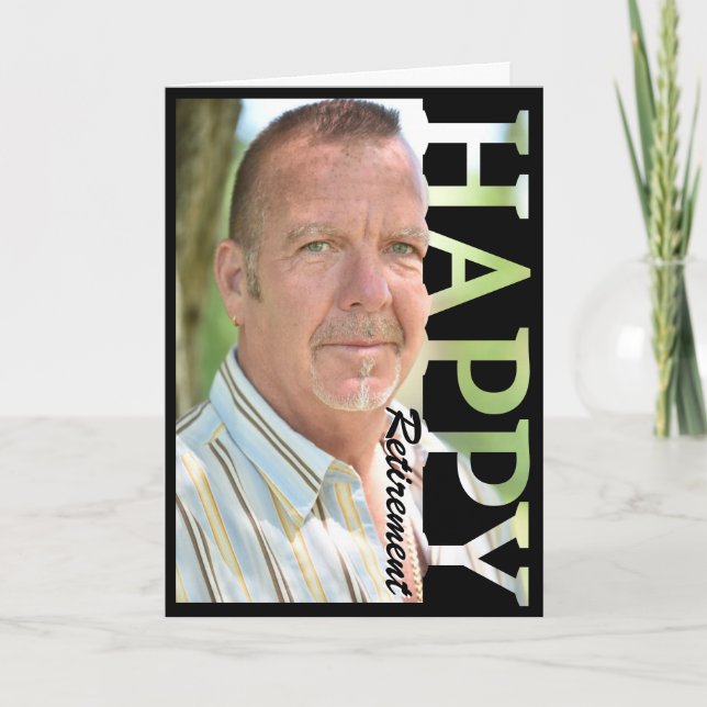 Tarjeta Retirement Photo Card | Personalized Retirement Gr (Anverso)