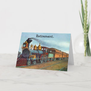 Tarjeta Retirement Railroad Metaphor Stein On Train track