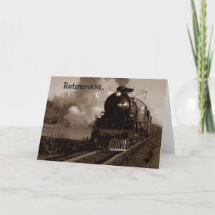 Tarjeta Retirement Railroad Metaphor Stein On Train track