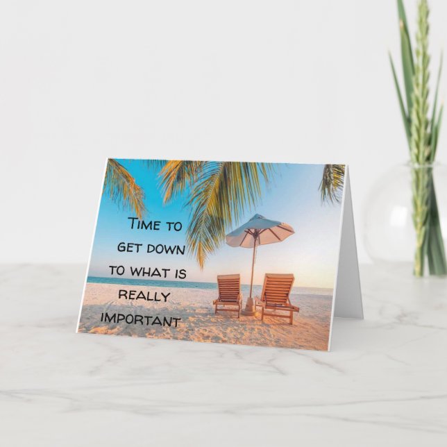 TARJETA RETIREMENT SIGNIFICA HACER LO QUE TE HACE FELIZ. (Anverso)