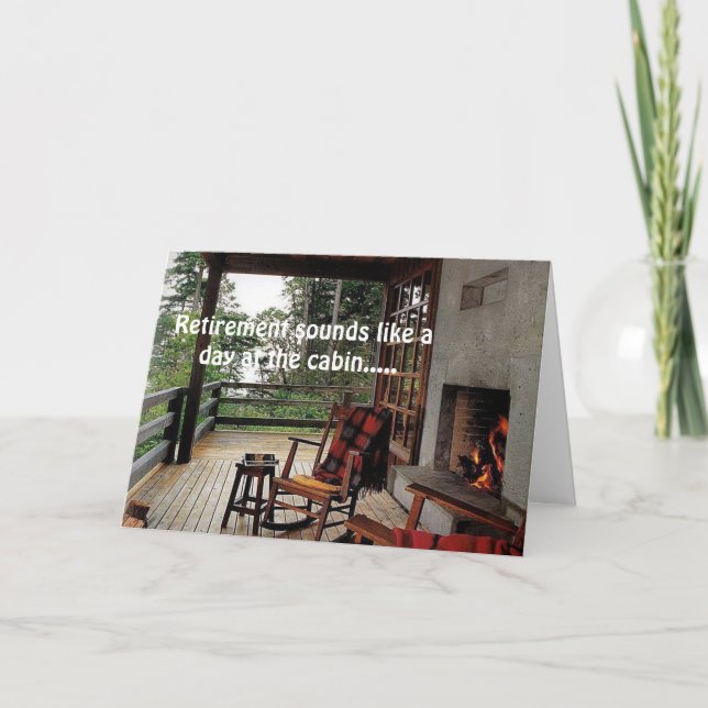 TARJETA **RETIREMENT** SUENA COMO UN DÍA EN CABIN "DISFRUT (Anverso)