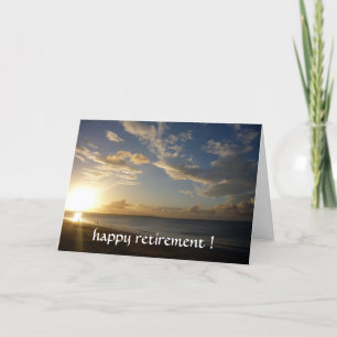 Tarjeta retiro de atardecer