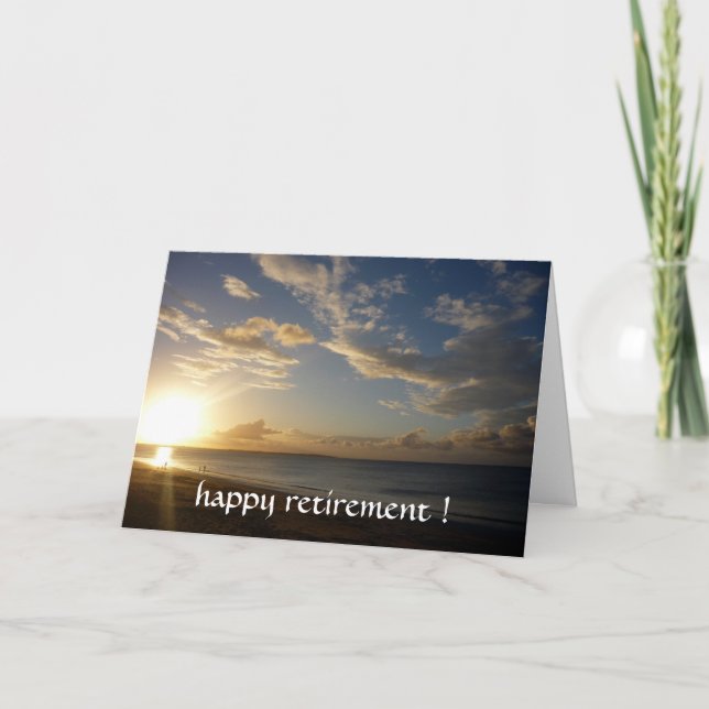 Tarjeta retiro de atardecer (Anverso)