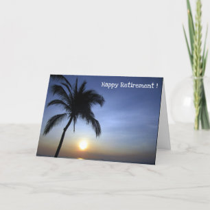 Tarjeta retiro de la palmera de sol