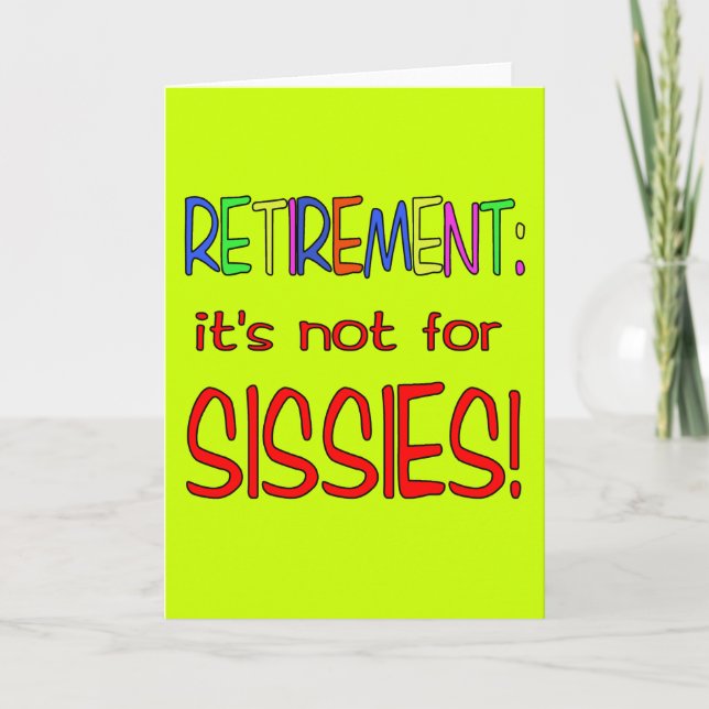 Tarjeta RETIRO: ¡No es por los sissies! (Anverso)