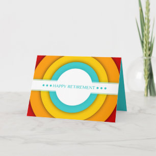 Tarjeta retiro retro feliz