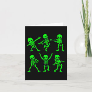 Tarjeta Reto de baile de esqueletos bailarines niña niños