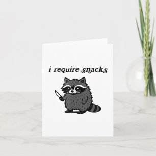 Tarjeta Reto Snacks Raccoon Shirt Men Divertidas Rac