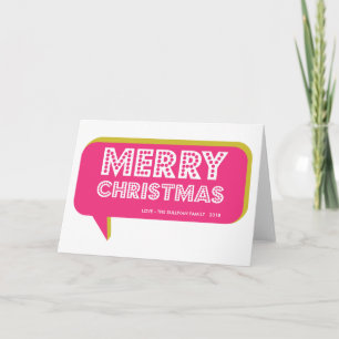 Tarjeta retra colorida de las Felices Navidad de