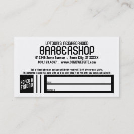 tarjeta retra de la remisión de la barbería