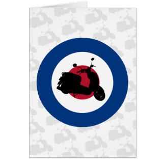 Tarjeta retra de la vespa