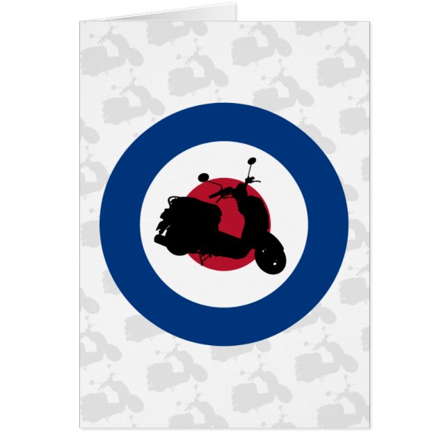 Tarjeta retra de la vespa (Frente)