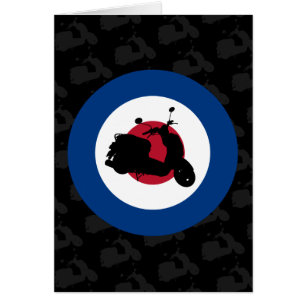 Tarjeta retra de la vespa