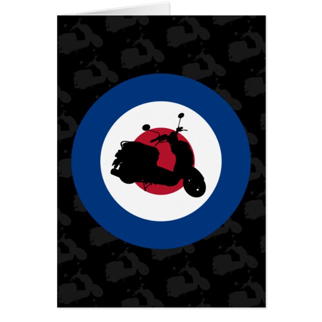 Tarjeta retra de la vespa (Frente)