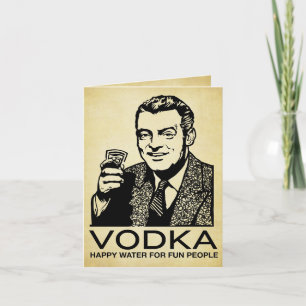 Tarjeta retra de la vodka