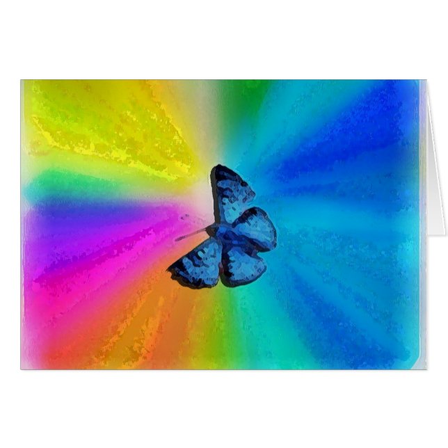 tarjeta retra del arco iris (Anverso (Horizontal))