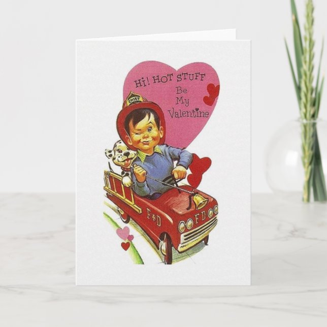 Tarjeta retra del el día de San Valentín del (Anverso)