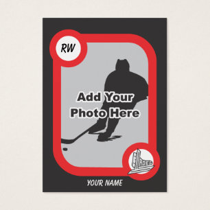 Tarjeta retra del hockey