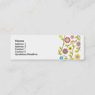 Tarjeta retra del perfil de la flor