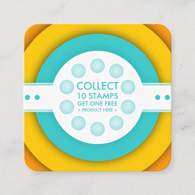 tarjeta retra del sello de la lealtad (Anverso)