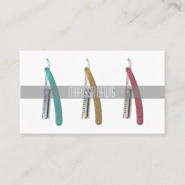 Tarjeta retra lisa del Hairstylist de la