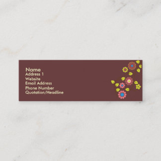 Tarjeta retra única del contacto de la flor