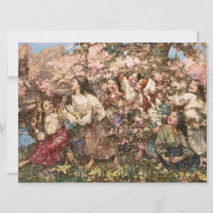 Tarjeta Retraso de primavera (por Edward Atkinson Hornel)